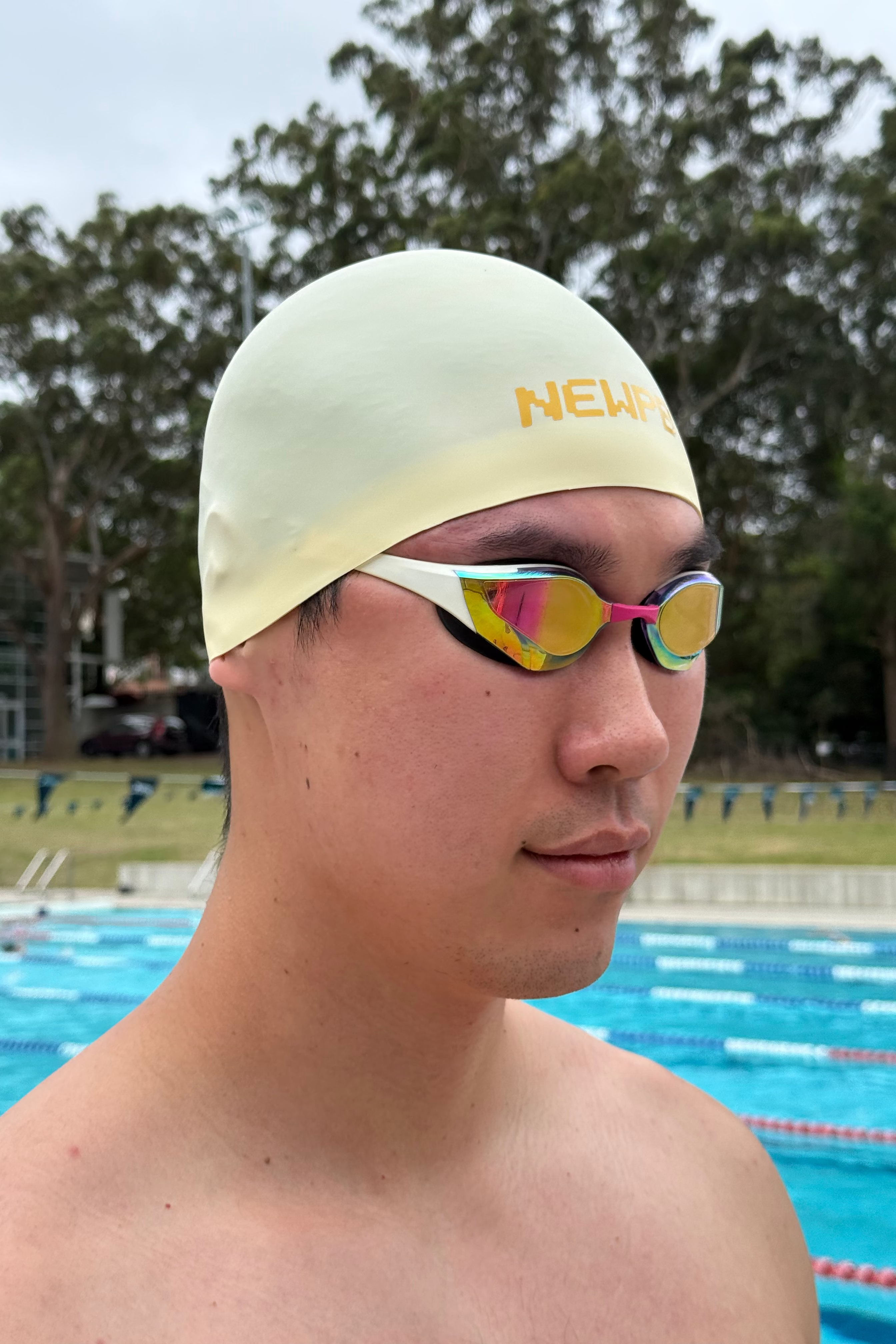 NEWPB™ 4D Soft Dome Swimming Caps (Mango Pudding)